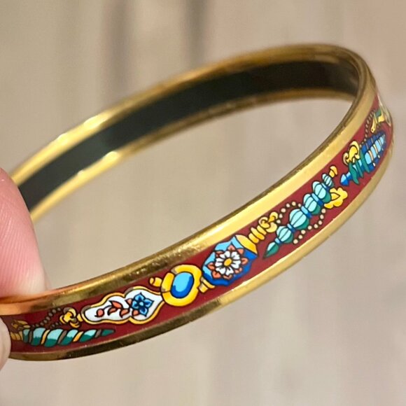 Hermès Red Enamel Bangle - Picture 1 of 3
